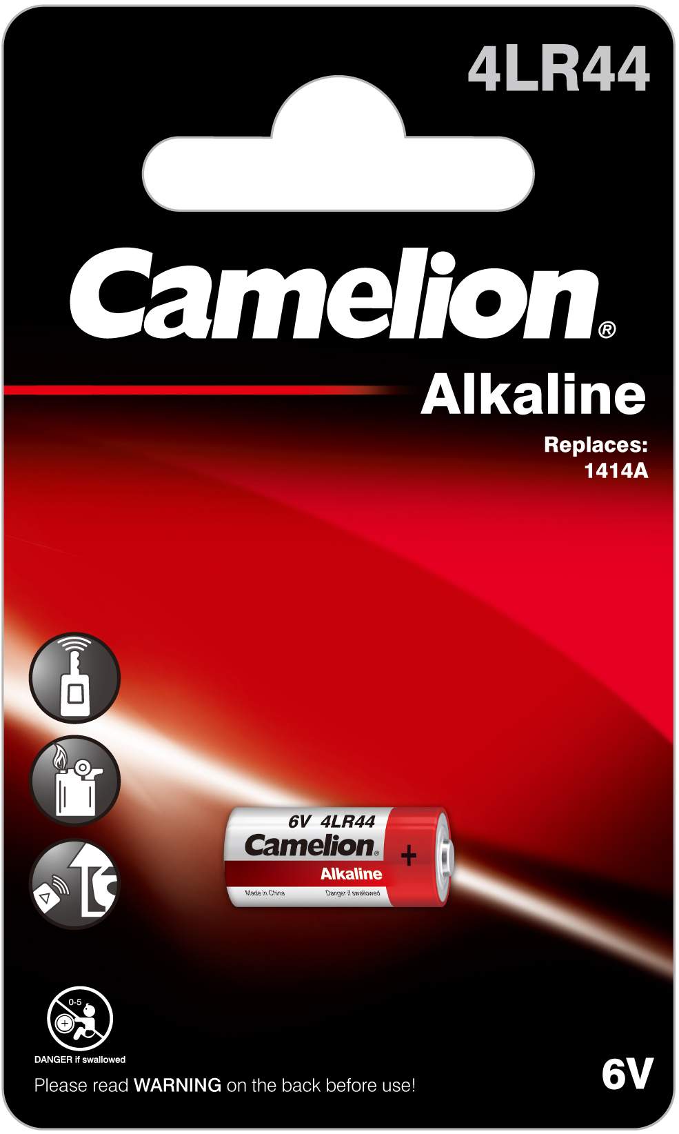 Pile 4LR44 / 1414A / A544 Camelion Alcaline 6V