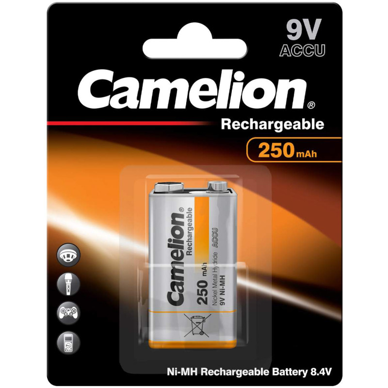 Pile Rechargeable 9V / HR22 250mAh Camelion
