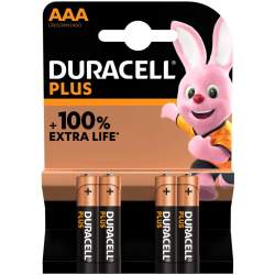4 Piles Alcalines AAA / LR03 Duracell Plus