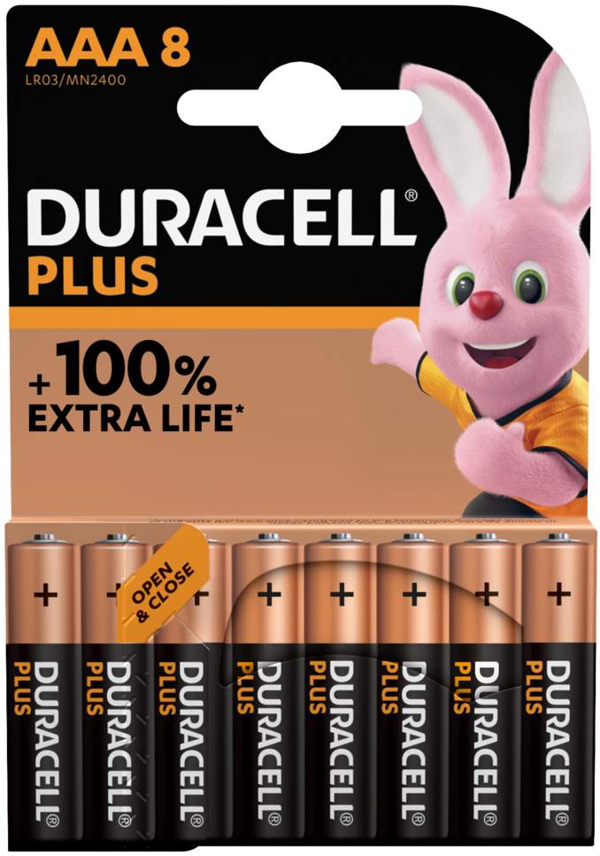 Duracell Alcaline Plus AAA / LR03 par 8