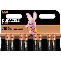8 Piles Alcalines AA / LR6 Duracell Plus