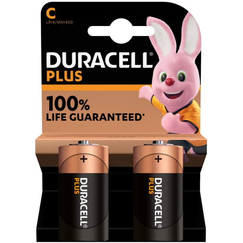 Duracell Alcaline Plus C / LR14 par 2