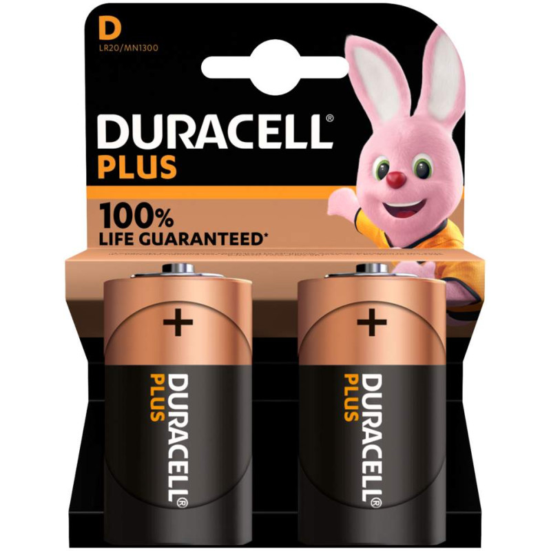 Duracell Alcaline Plus D / LR20 par 2