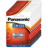 10 Piles CR123 Panasonic Lithium 3V