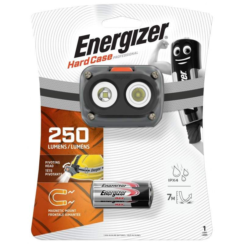 Frontale Energizer Hardcase Headlight Magnet avec 3 piles AAA