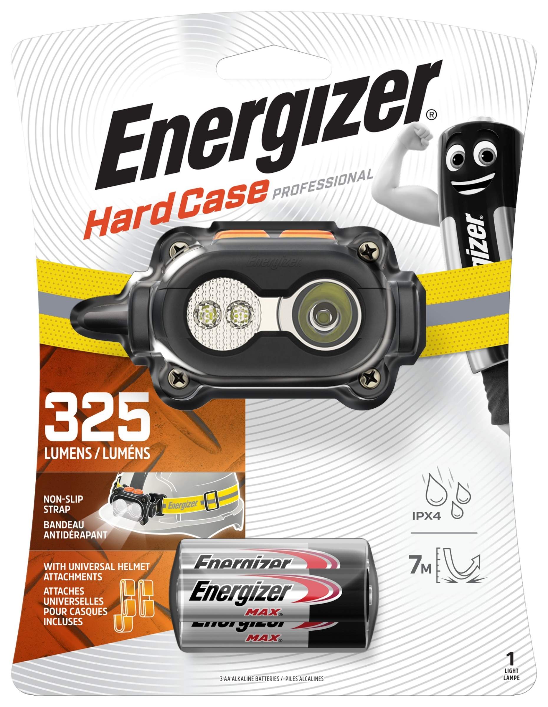Frontale Energizer Hardcase Headlight Pro avec 3 piles AA