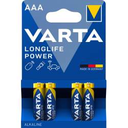 4 Piles Alcalines AAA / LR03 Varta LongLife Power