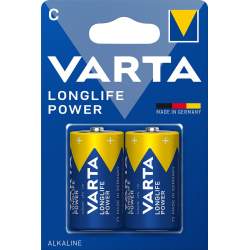 2 Piles Alcalines C / LR14 Varta LongLife Power