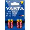 Varta Alcaline LongLife Max Power AAA / LR03 par 4