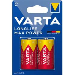 2 Piles Alcalines C / LR14 Varta LongLife Max Power
