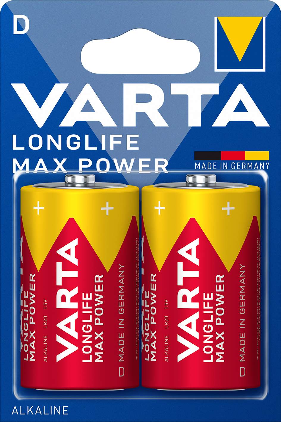 Varta Alcaline LongLife Max Power D / LR20 par 2