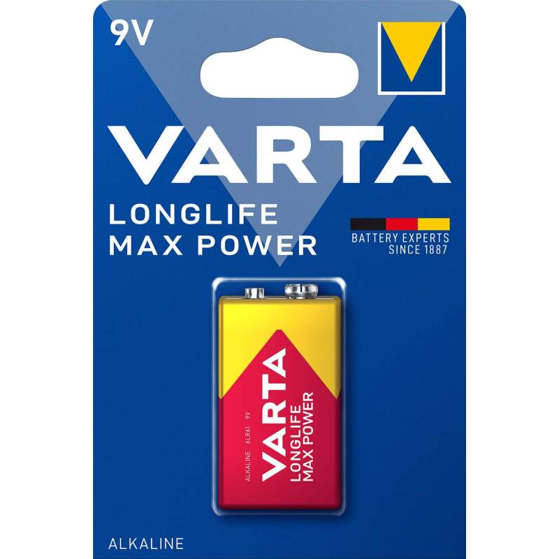 Varta Alcaline LongLife Max Power 9V / 6LR61 par 1