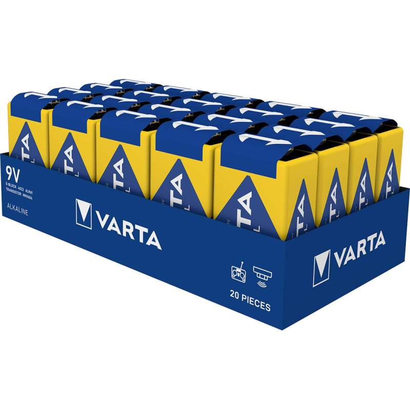 Varta Alcaline Industrial Pro 9V / 6LR61 par 20