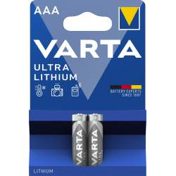 2 Piles Lithium AAA / LR03 Varta Ultra Lithium
