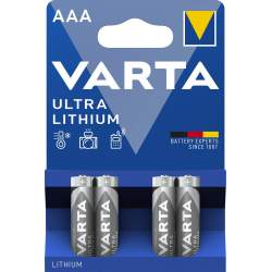 4 Piles Lithium AAA / LR03 Varta Ultra Lithium
