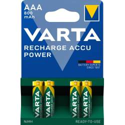 4 Piles Rechargeables AAA / HR03 800mAh Varta Accu
