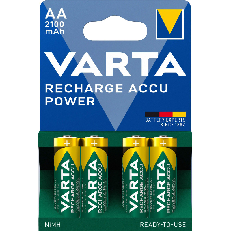 VARTA RECHARGE ACCU POWER AA 2100MAH PAR 4