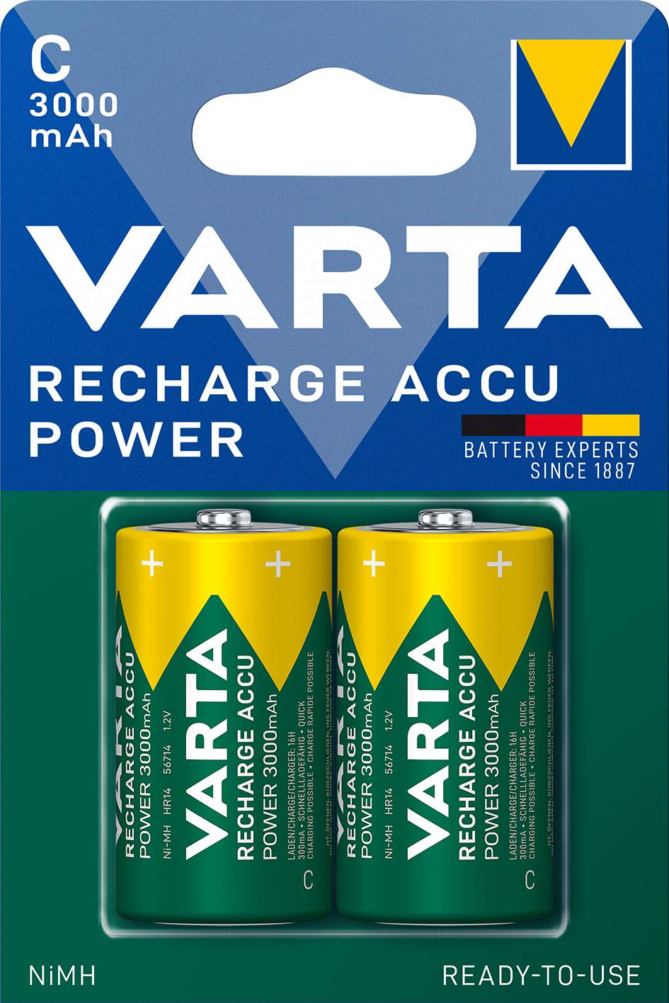VARTA RECHARGE ACCU POWER C 3000MAH PAR 2