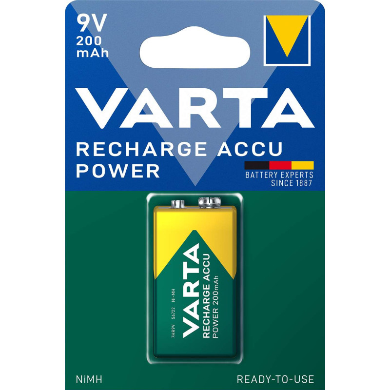 VARTA RECHARGE ACCU POWER 9V 200MAH PAR 1