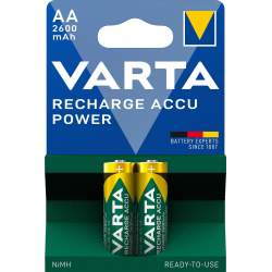 2 Piles Rechargeables AA / HR6 2600mAh Varta Accu