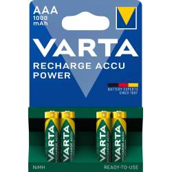 4 Piles Rechargeables AAA / HR03 1000mAh Varta Accu