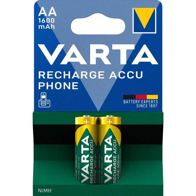 VARTA RECHARGE ACCU PHONE AA 1600MAH PAR 2
