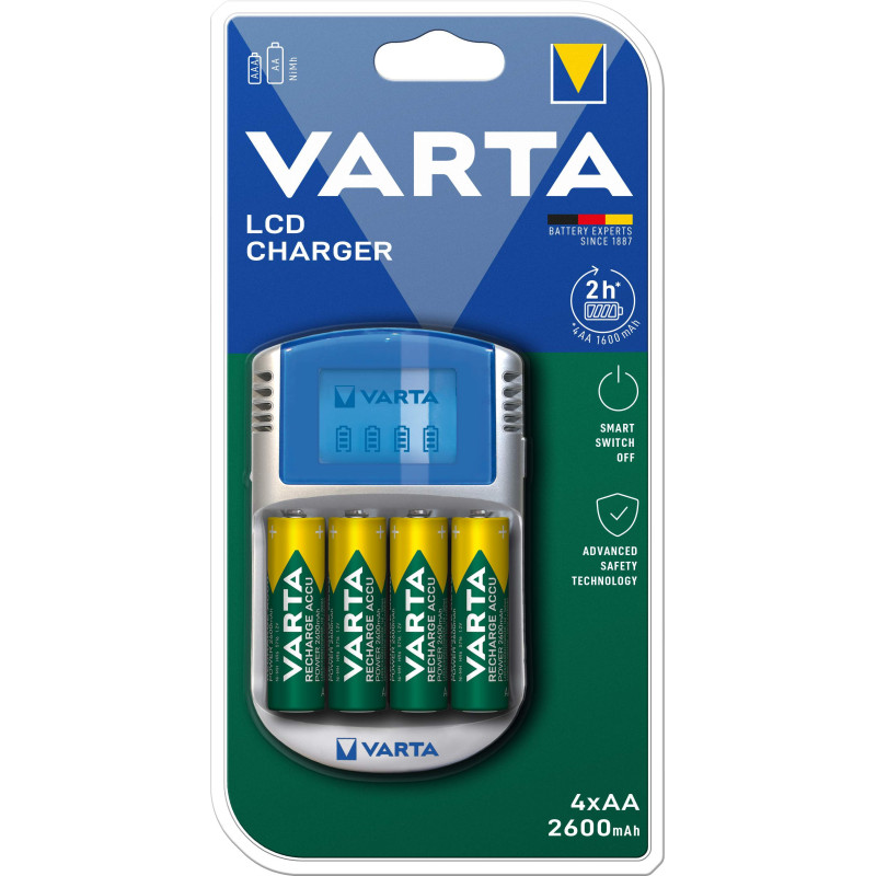 VARTA LCD CHARGER INCL. 4AA 2600MAH