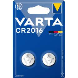 2 Piles CR2016 Varta Bouton Lithium 3V