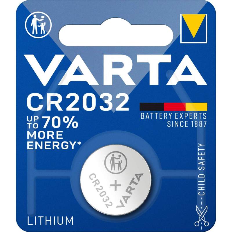 10 X Cr 2032 Pile Bouton VARTA CR2032 Lithium 3V Piles 10 Pièces 