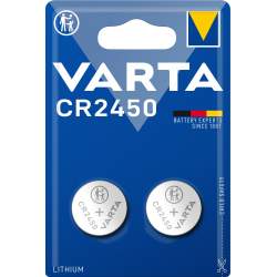 2 Piles CR2450 Varta Bouton Lithium 3V