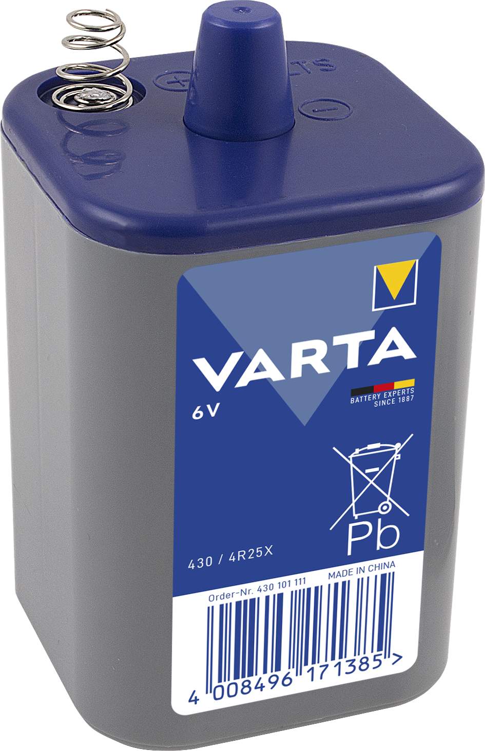 Pile 4R25 Varta Saline 6V Plastique Ressort