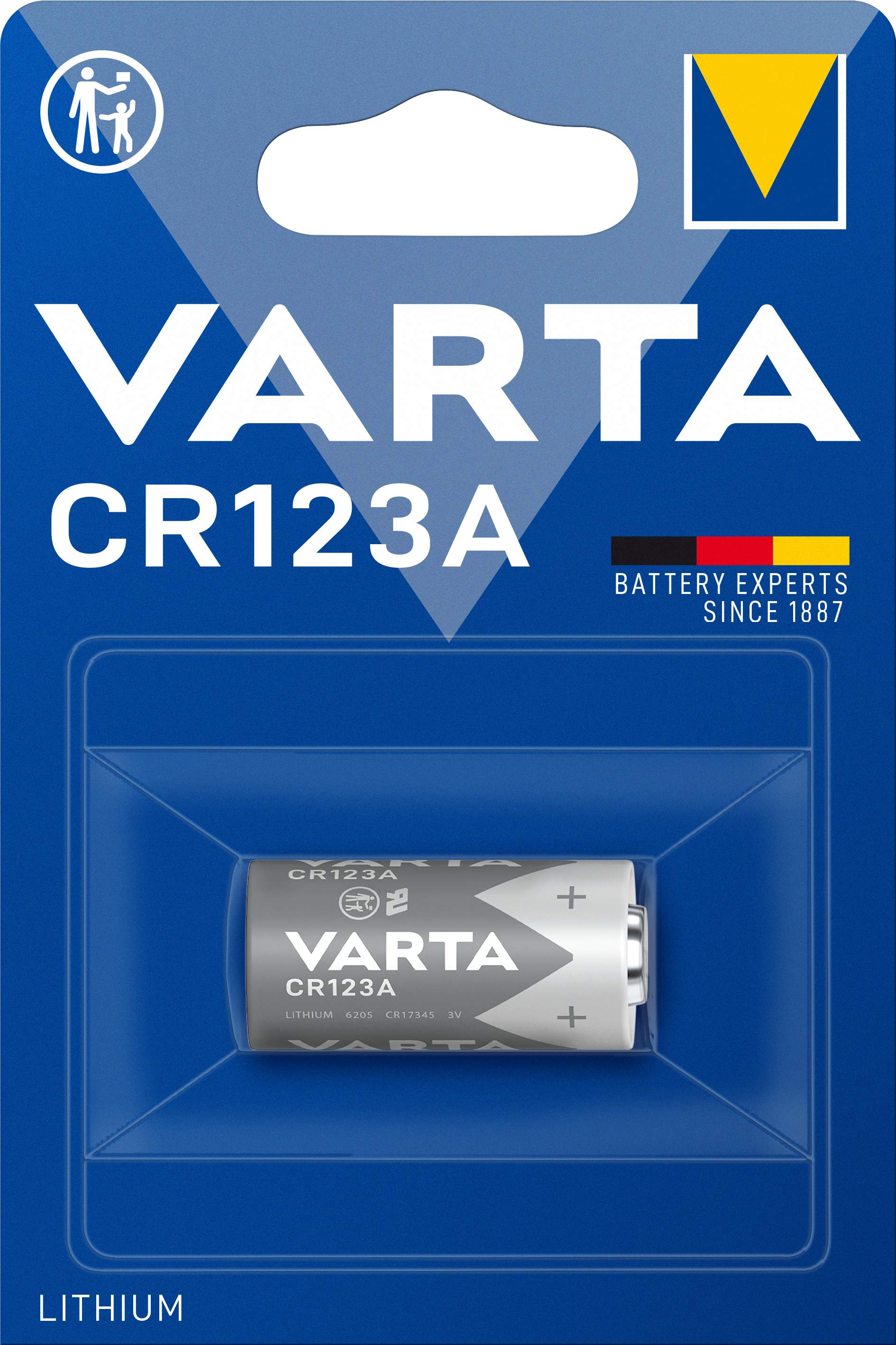 Pile CR123A Varta Lithium 3V
