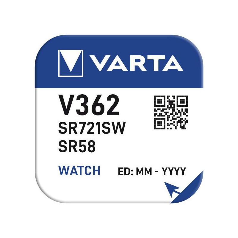 Pile Montre 362 / SR58 / SR721SW Varta