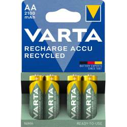 4 Piles Rechargeables AA / HR6 2100mAh Varta Recycled