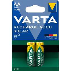 2 Piles Rechargeables AA / HR6 800mAh Varta Accu Solar
