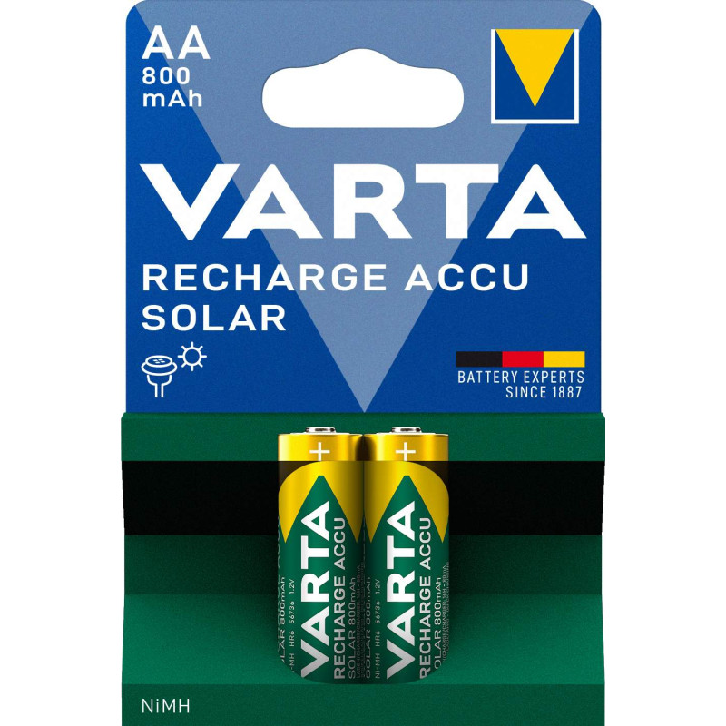 VARTA RECHARGE ACCU SOLAR AA 800MAH PAR 2