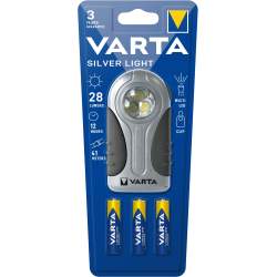 Torche Varta Silver Light avec 3 piles AAA