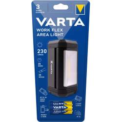 Torche Varta Work Flex Area Light avec 3 piles AA