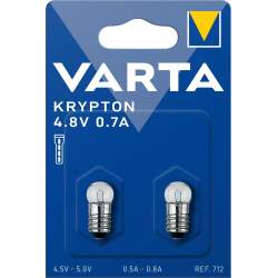2 Ampoules à Vis Varta 712 Krypton 4,8V 0,7A
