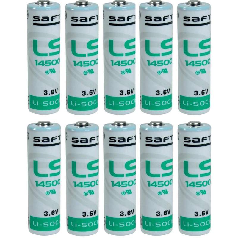 10 Piles LS14500 / AA Saft Lithium 3,6V