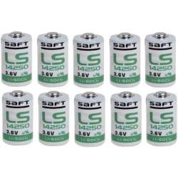 10 Piles LS14250 / CR1/2AA Saft Lithium 3,6V