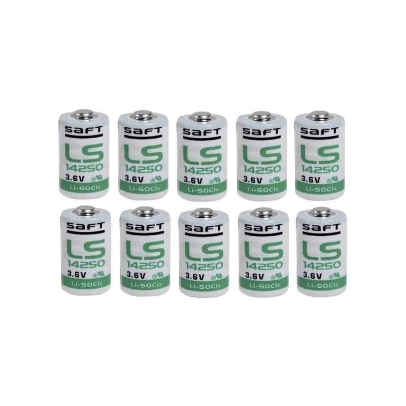 10 Piles LS14250 / CR1/2AA Saft Lithium 3,6V
