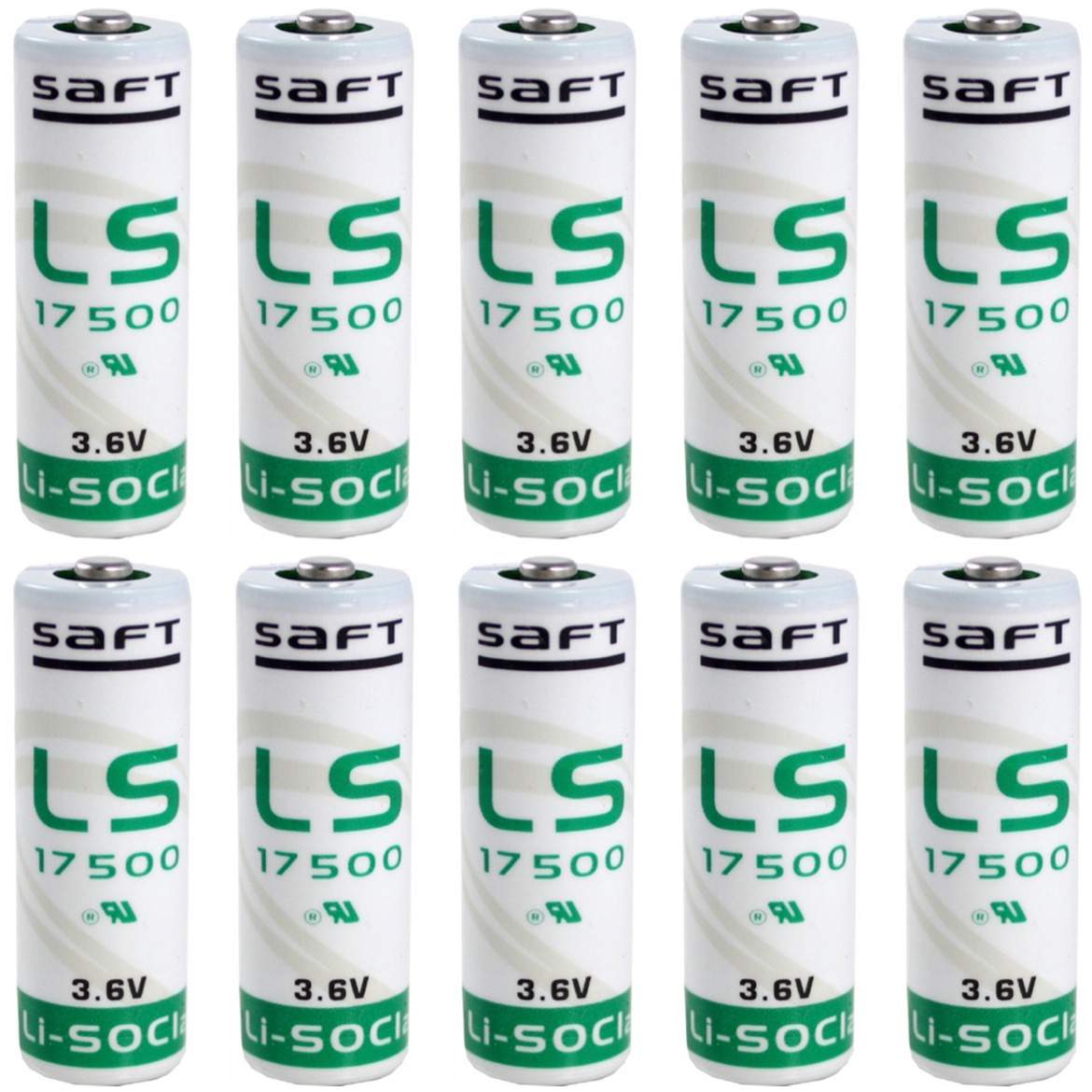 10 Piles LS17500 Saft Lithium 3,6V