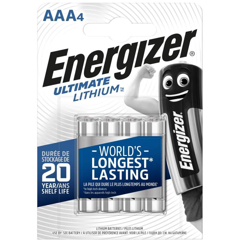 4 Piles Lithium AAA / LR03 Energizer Ultimate Lithium