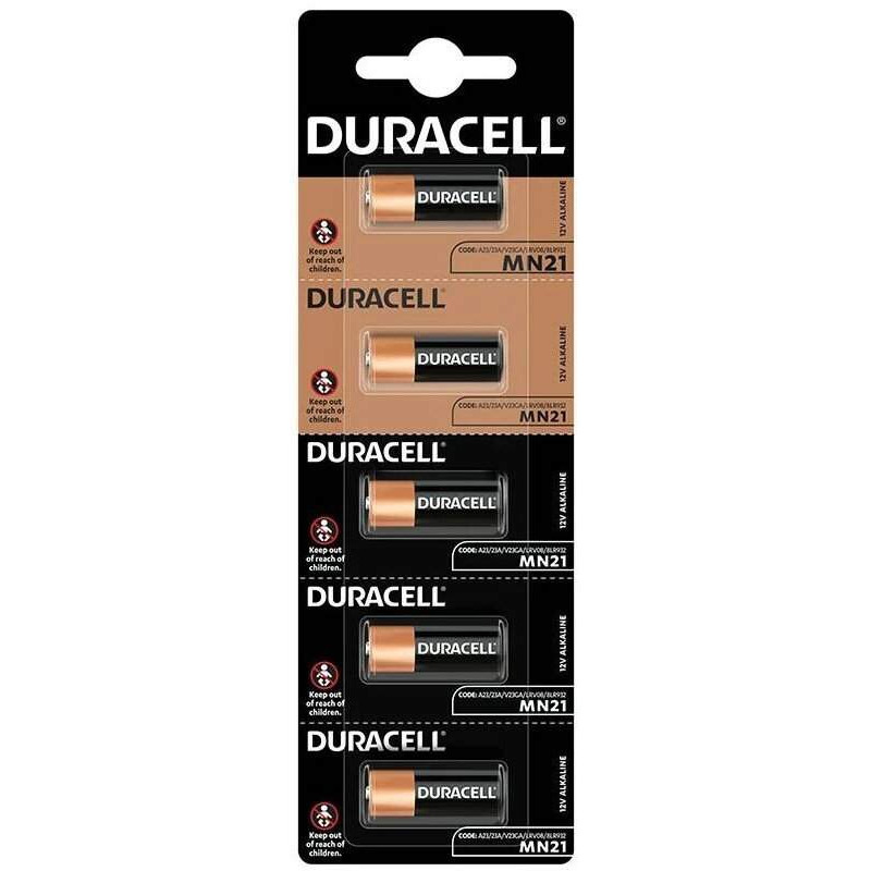 5 Piles MN21 / A23 / V23GA Duracell Alcaline 12V