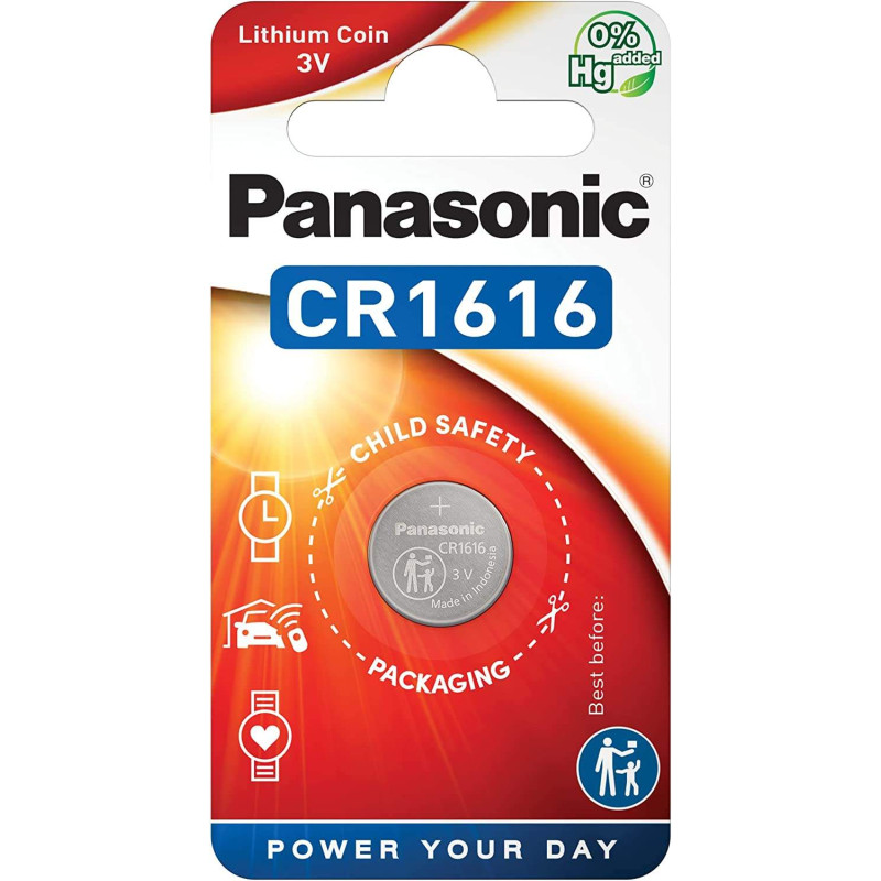 Pile CR1616 Panasonic Bouton Lithium 3V