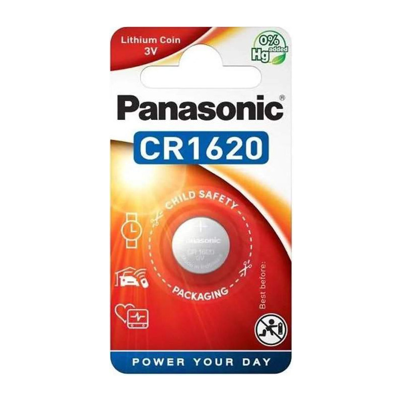 Pile CR1620 Panasonic Bouton Lithium 3V