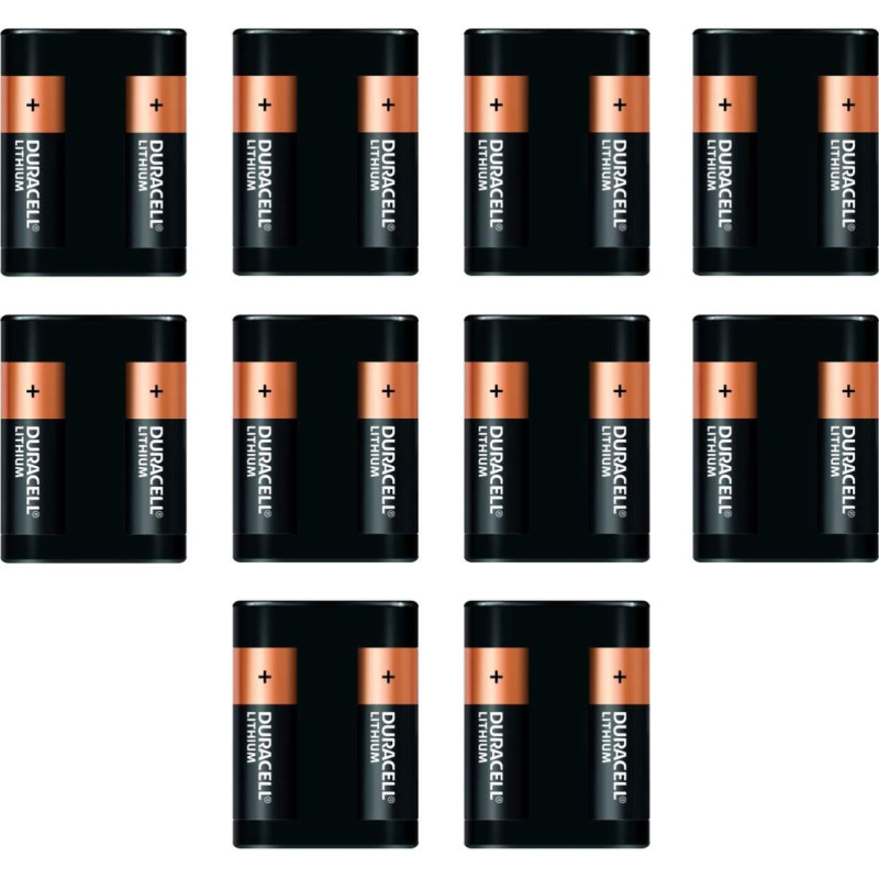 10 Piles 2CR5 / 245 Duracell Lithium 6V Bulk