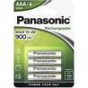 4 Piles Rechargeables AAA / HR03 900mAh Panasonic Evolta