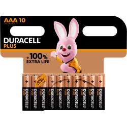 10 Piles Alcalines AAA / LR03 Duracell Plus